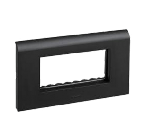 Legrand Myrius 16M Black Plate With Frame, 6732 96